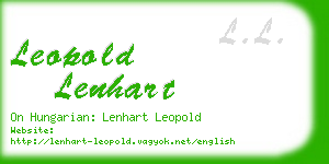 leopold lenhart business card